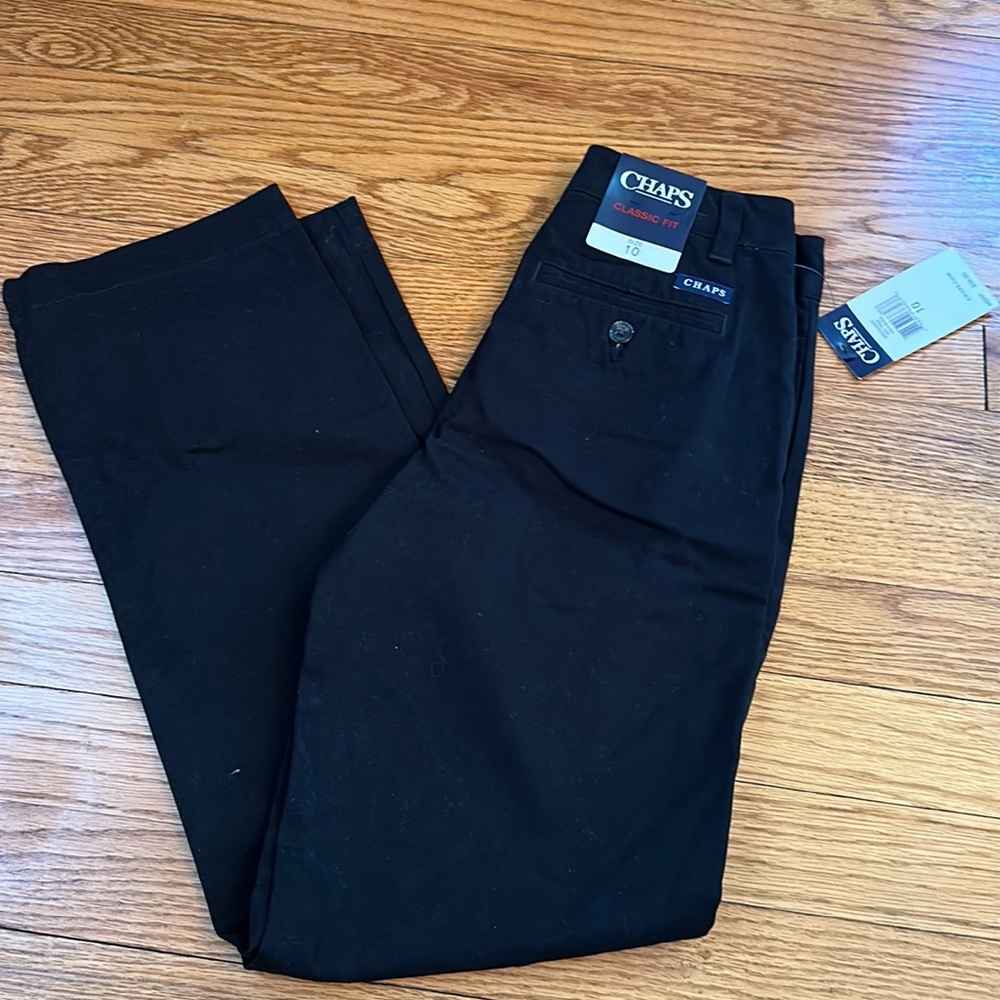 Boy’s Chaps polo black pants; Size 10; NWT